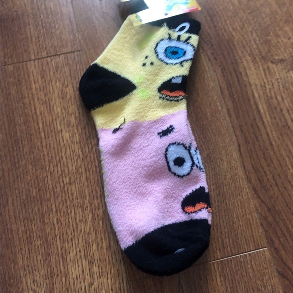 SpongeBob Squarepants & Patrick fuzzy socks